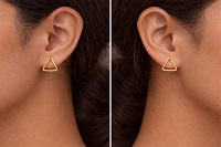 Premium Brass Delicate Stud Earrings – Minimal & Elegant Jewellery for Daily and Office Wear
