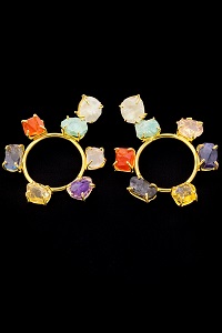 Instagram Viral Rock Stone Earrings – Luxury Statement Earrings for a Bold & Glam Look