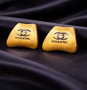 Vintage Matte Gold Statement Stud Earrings